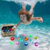 Diving Gems Pool Toys Diving Treasure Set Pirate Chest with 12