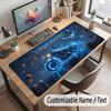 Motorcycle Theme Customized Mouse Pad Personalized Print Name Text Desk Mat For Home Office Table Decor