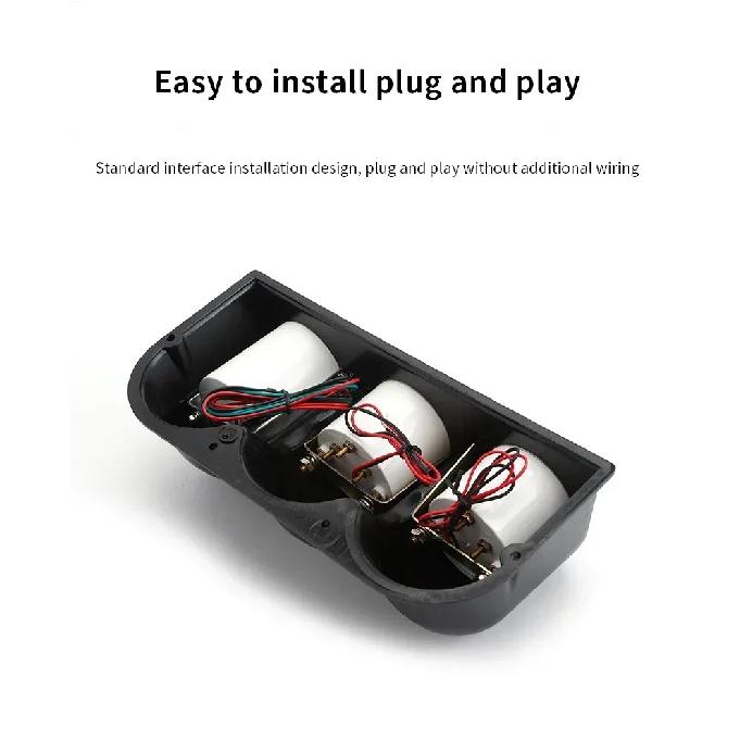 2'' 52mm Car Triple Gauge Kit 3in1 Tachometer RPM Water Temp Oil Pressure Gauge Car Accessories Shipping from US