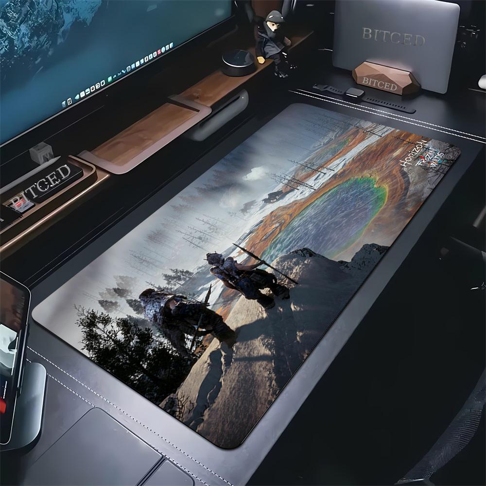 Large Gaming Mouse Pad Horizon Zero Dawn Forbidden West Mousepad For PC Gamer Desktop Decoration Office Mouse Mat Deskmat Rug