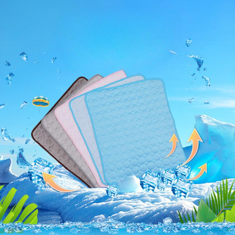 Летний коврик для домашних животных Cool Dog Mat Cool Dog Mat Pet Cat Mat Дышащий ледяной шелковый кошачий туалет Товары для домашних животных Нескользящий коврик для собак