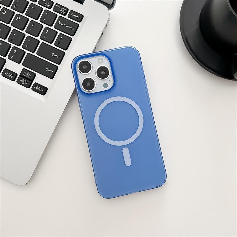 Роскошный магнитный чехол для беспроводной зарядки PC с матовым покрытием для iPhone 15 14 13 12 11 Pro Max, защитный чехол от падения