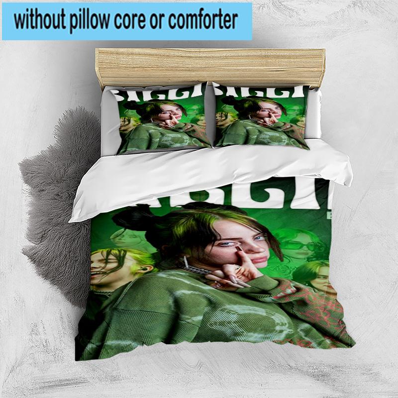 3PCS Bi-llie music Artwork 3pcs Bedding,Including 3PCS Duvet Cover And 2pcs Pillowcases Perfect for Christmas,Ideal for Bedroom, Dormitory