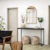 90 X 61cm Arched Grid Mirror - Gold Tone