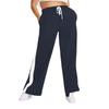 Contrasting Colour Block Elastic Waist Wide-leg Pants Casual Straight-leg Pants for Women Wide-leg