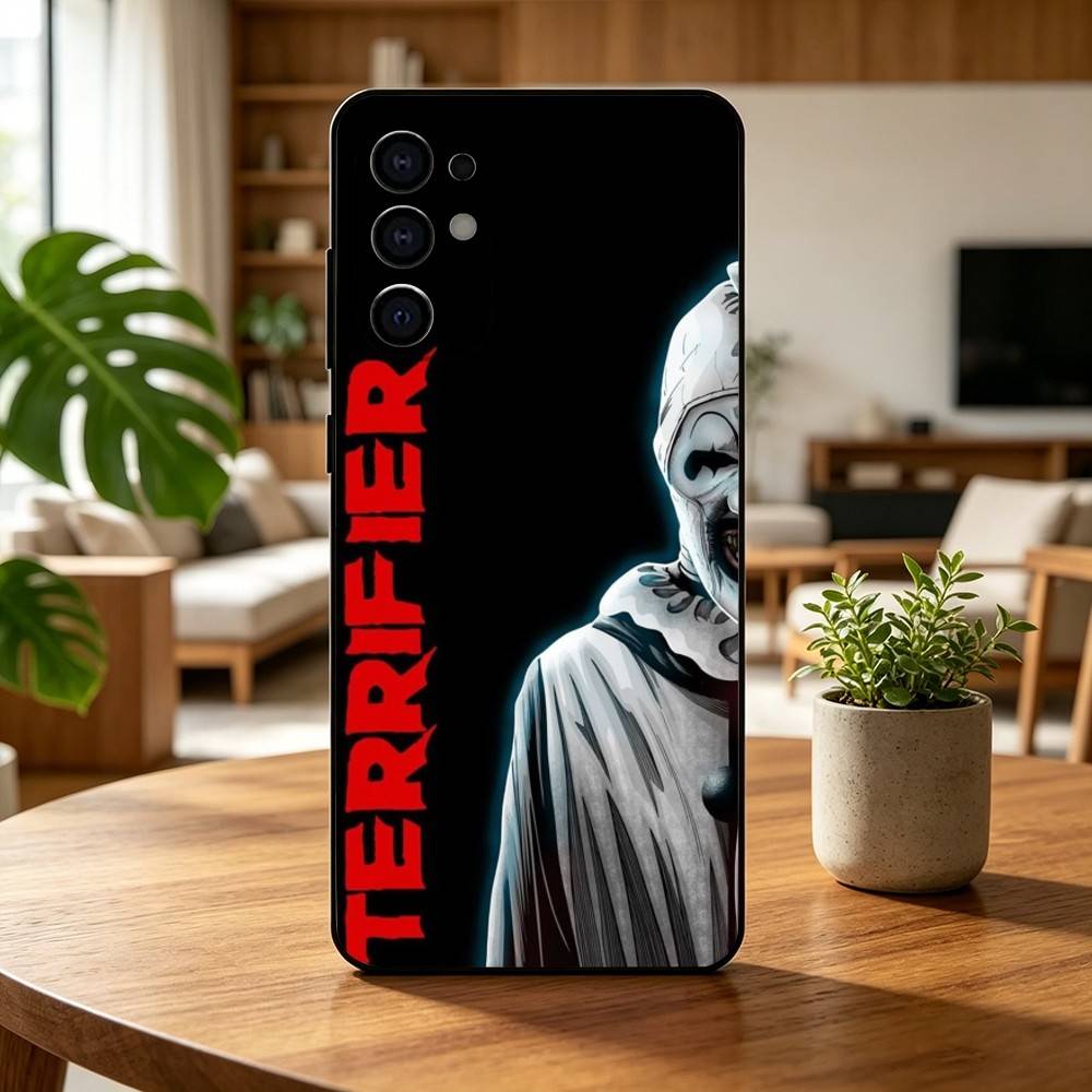 Art the C-Clown horror T-Terrifer Phone Case For Samsung S25,S24,S21,S22,S23,S30,Ultra,S20,Plus,Fe,Soft Silicone Black Cover