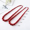 Latest Products Fashion Simple High Anti-red Coral Necklace Coral Red Ball Tower Chain Evening Dress Jewelry Necklace Female Models