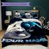 Custom Name Wolf Yin Yang Spirit Bedding,Quilt Set Quilt Cover Pillowcase Home Birthday Gift(1 * duvet cover + 2 * pillowcase, without core)_lx
