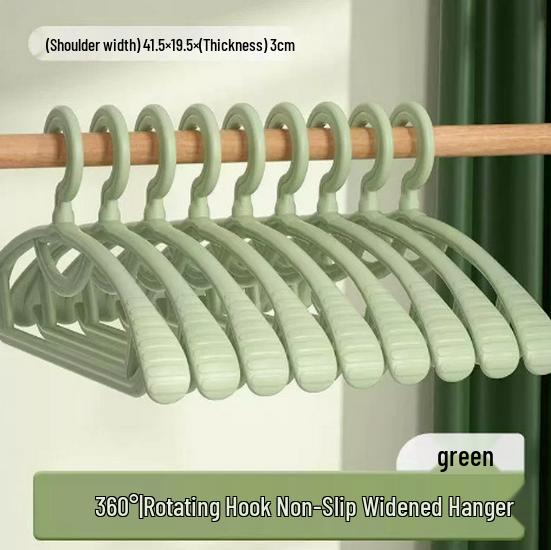 Extra Thick Non-Slip Wide Shoulder Hanger for Adult & Student Clothes, Non-Marking Plastic Design