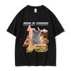 Bulk Food Cute Cat Meme Graphic T Shirt Funny Unisex WoUnisex Fashion Cotton Short Sleeve T-shirts Summer Casual Oversized T-shirt