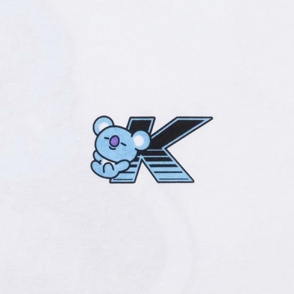 LINE FRIENDS BT21 KOYA Space Wapen White Short Sleeve T -shirt