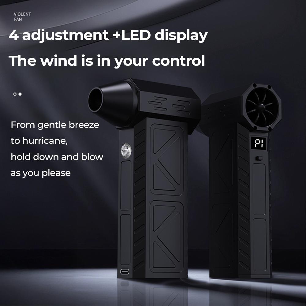 Турбореактивный вентилятор Violent Fan Мощная воздуходувка Высокомощный канальный вентилятор Мини турбореактивный вентилятор 990000 об/мин Сильный ветер 60 м/с Турбовентилятор