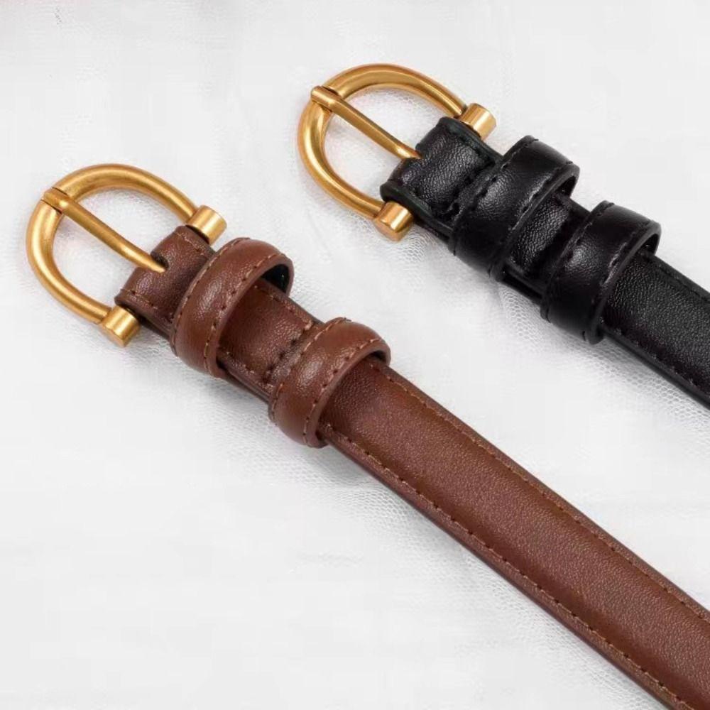 Jeans Decor Pu Waistbands Thin Trouser Decoration Retro Women Belt  Daily