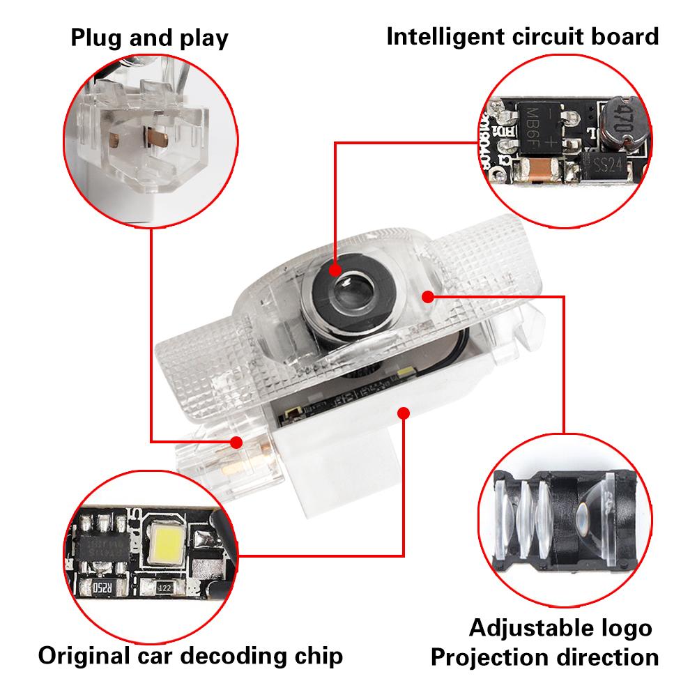 LED Car Door Welcome Warning Light For Lexus RX ES GX LS LX IS GS RC UX Series ES200 ES250 ES260 ES300 UX200 F IS250 IS300 RX300