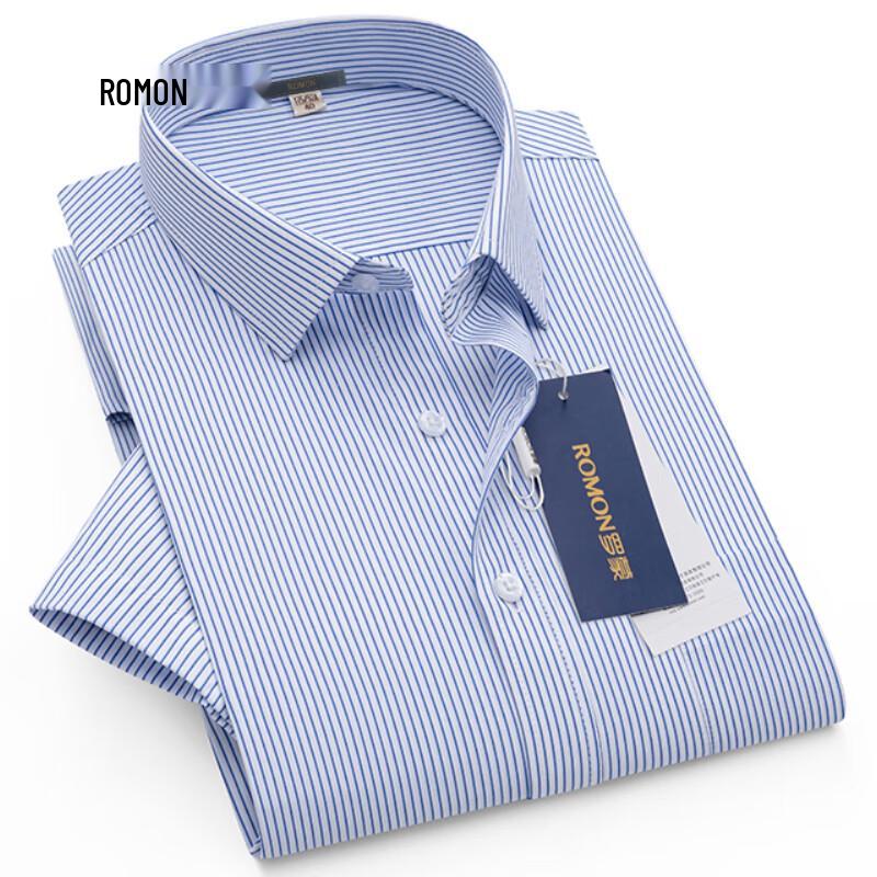 ROMON Мужская рубашка в полоску с длинным рукавом в стиле business casual