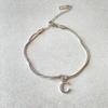 JXJ Jewelry 18k Gold Plated Stainless Steel Letter Pendant Knot Style Trendy Charm Bracelet for Anniversaries