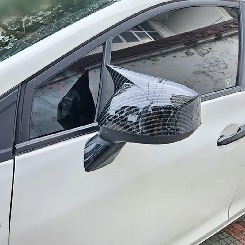 Для Honda CIVIC 2012 2013 2014 автомобильное боковое зеркало заднего вида, крышка крыла, внешняя наклейка, чехол заднего вида, отделка из углеродного волокна, черный