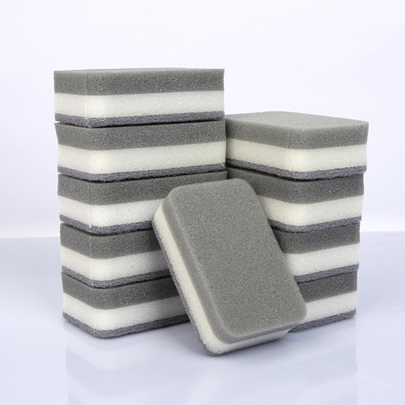 Thickened Wear-Resistant Gray Scouring Pad & Kitchen Cleaning Sponge