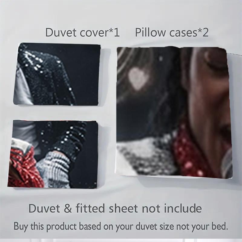 3Pcs Michael Jackson Performance Bedding Sets For All Sizes New 3D Printed Bed Cover Comforter Duvet Cover Pillowcase Bedroom Decoration