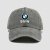 Casual Car Baseball Cap Washed Denim Vintage Hip Hop Caps For BMW 3 5 7 Series G11 G12 G30 G31 G32 G07 X3 X4 X5 X6 X7 Sticker FX0
