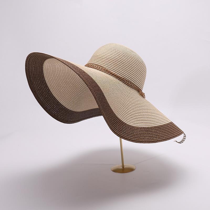 Straw Straw Hat Women's Beach Beach Outing Sun Hat Vacation Sun Protection Big Eaves Hat Summer Sun Hat Summer