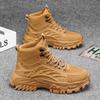Fashion 2024 New Autumn Winter High-top Men Boots Thick-soled Casual Outdoor Work Cowboy Boots Fashionable Retro Platform Men Shoes