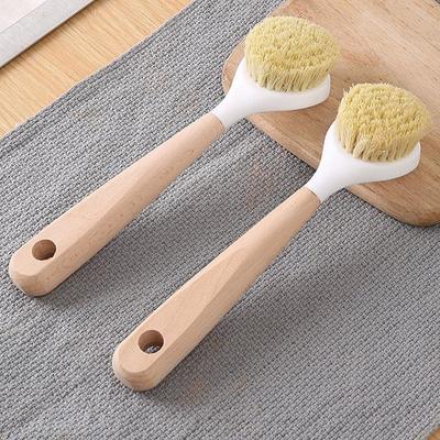 Щетка для чистки кухни с натуральной деревянной ручкой Щетка для мытья посуды Щетка для чистки чугунных сковородок