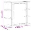 LED Mirror Cabinet in Brown Oak Effect 70 x 16.5 x 60 cm