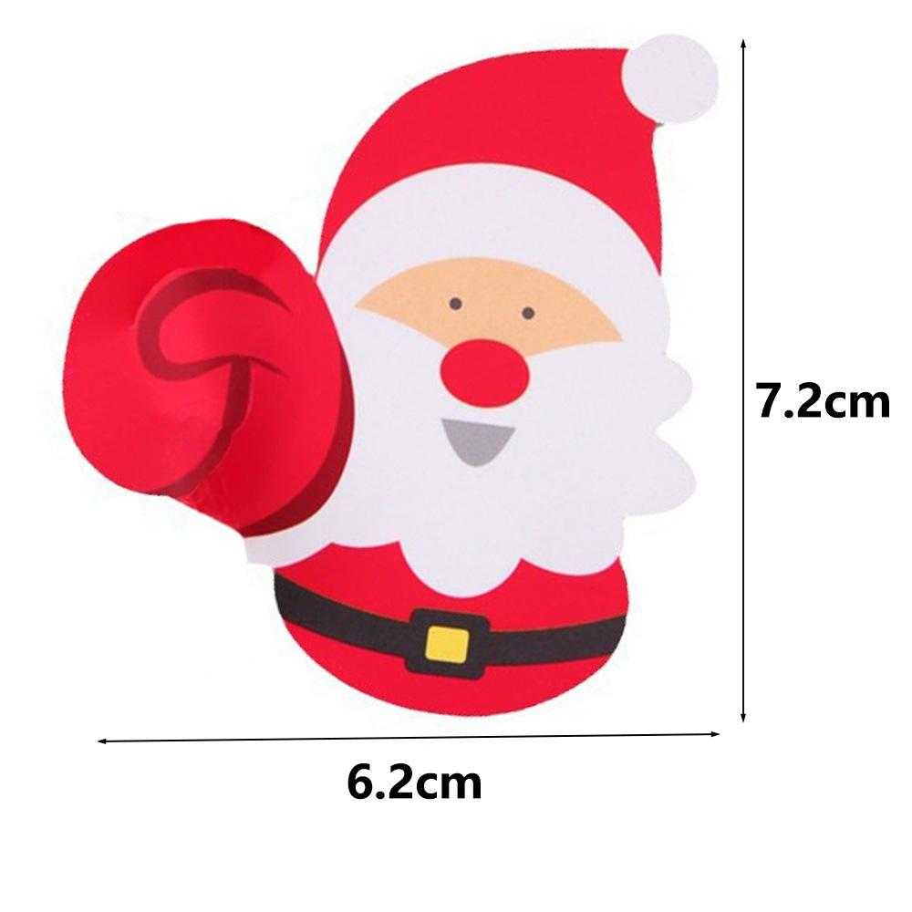 50 шт. Рождественские бумажные открытки с леденцами, мультфильмы, Санта-Клаус, пингвин, дети, конфеты, подарки, упаковка, украшение для новогодней вечеринки