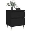 Maison Exclusive - Table de chevet Noir 40x35x50 cm Bois d’ingénierie