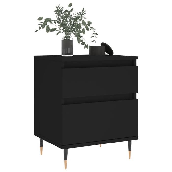 Maison Exclusive - Table de chevet Noir 40x35x50 cm Bois d’ingénierie