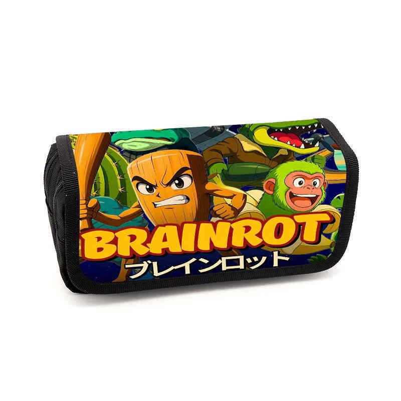 Tralalero Tralala Pencil Cases New Tungtung Sahur Brainrot Kids Stationery Bags Student Back To School Pen Pouch Children Gift