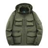 Men's Cotton Windbreaker Spring and Autumn Jacket Bomber Jacket Multi-pocket Men's Tactical Jacket Casual Jacket for Men