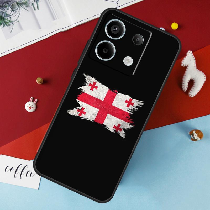 Georgia Grunge Flag Case For Xiaomi Redmi Note 13 Pro 14 12 11 10 15 Pro Plus Redmi 10C 12C 13C 14C 15C 15 Cover