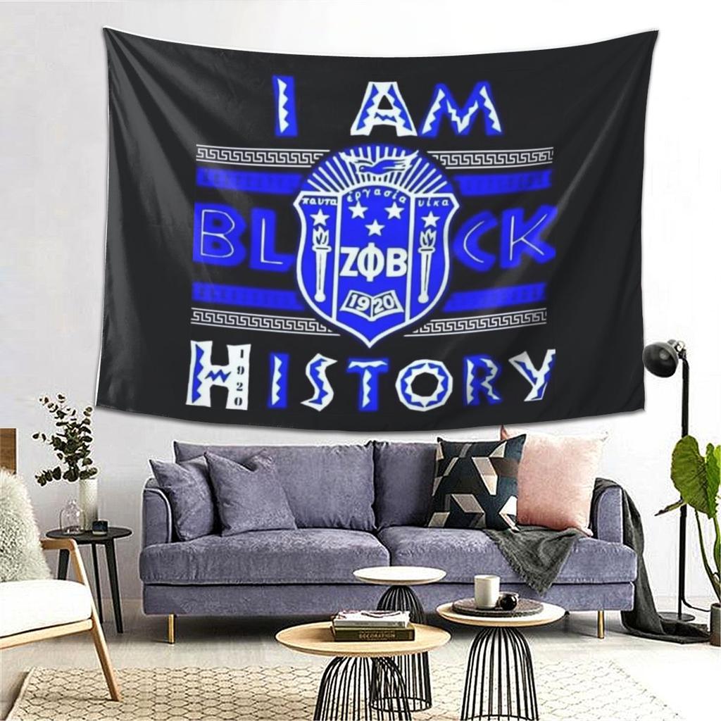 Zeta Phi Beta Greek Letter 1920 ZOB Tapestry Wall Hanging Aesthetic Home Decoration Tapestries for Dorm Room