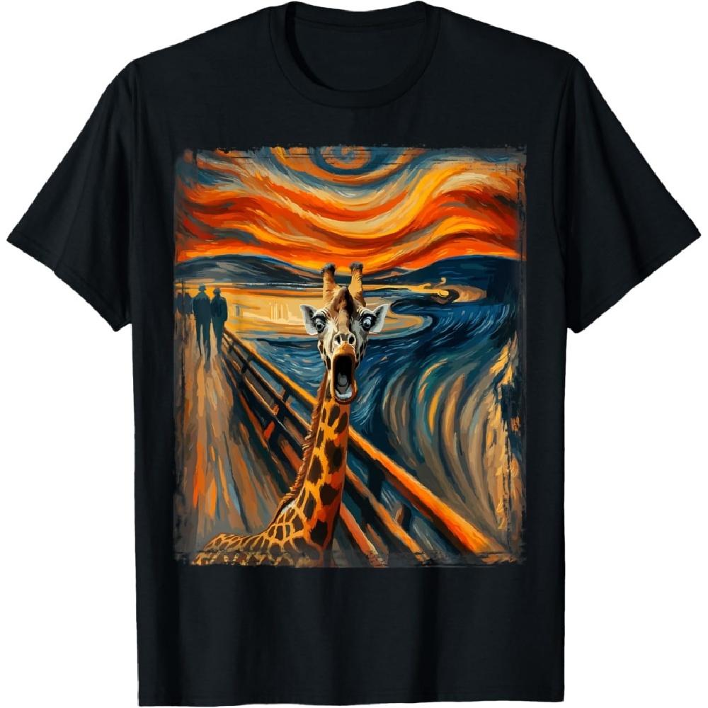 Artsy Scream Shirt for Giraffe Lovers _ Artistic Giraffe T-Shirt(1)