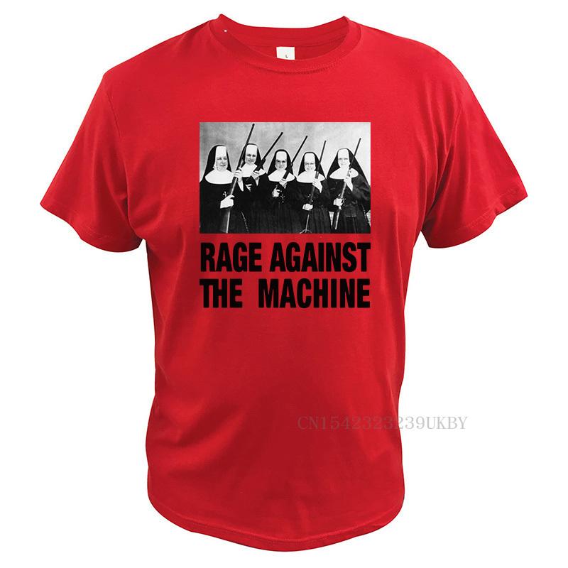 Футболка Rage Against The Machine Футболка 'Монахини с пистолетами' Хэви-метал Рэп-музыка 100% Хлопок Дышащие Футболки Топы