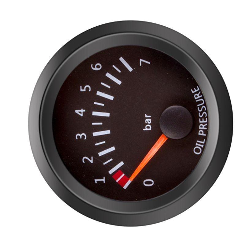 N62R-52Mm Car Oil Pressure 0-7 BAR Oil Pressure Meters For 12V Truck Car Oil Pressure Gauge