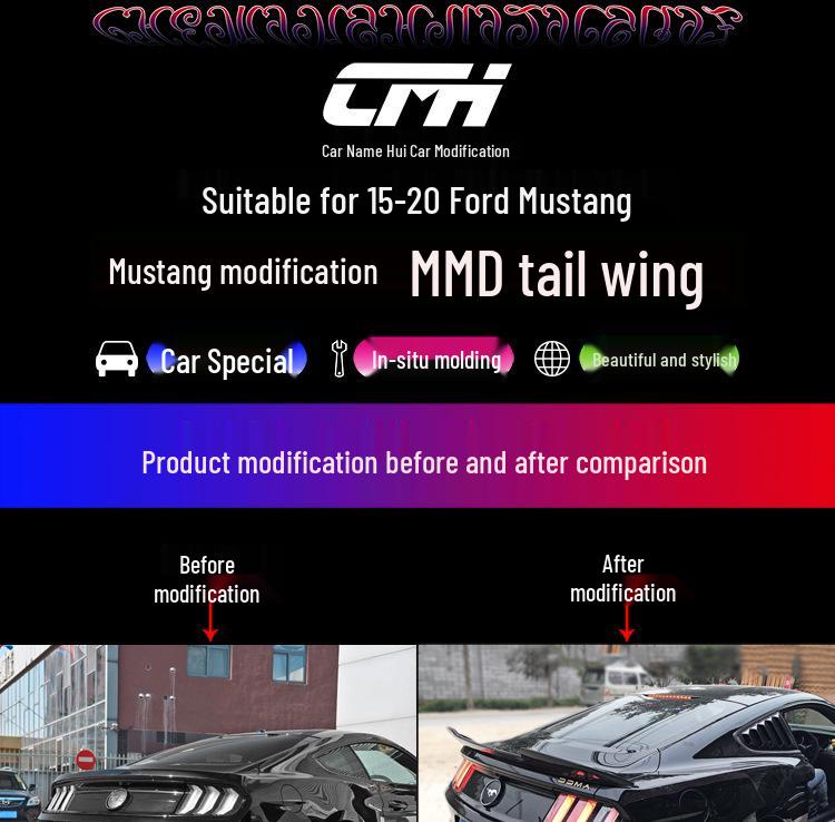 15-23 Ford Mustang Carbon Fiber Rear Wing Trunk Spoiler