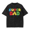 Dad Washed T Shirt Male Fathers Day Streetwear Cotton T Shirts O Neck Trending Tees Loose Big Size Clothing
