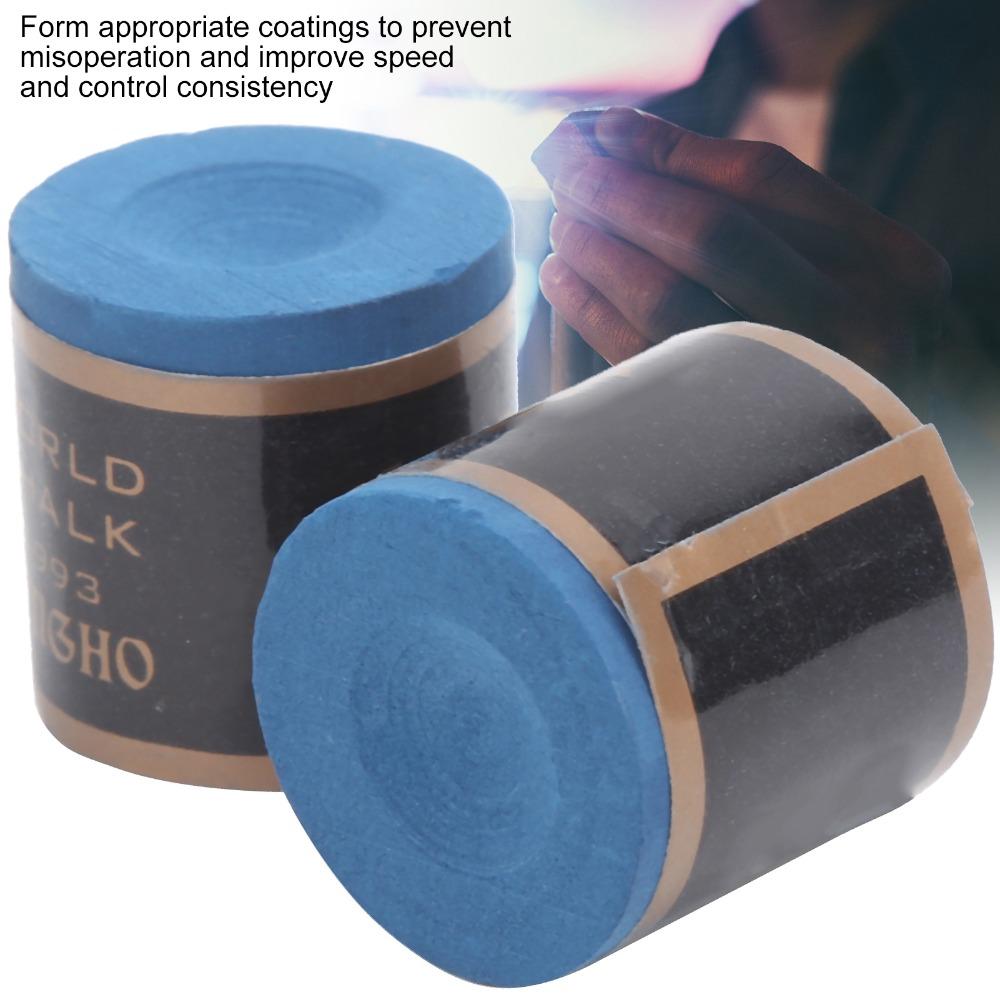 2PCS Wear-Resistant Billiard Cue Tips Non-clumping Pool Cue Chalks  Tournament Use
