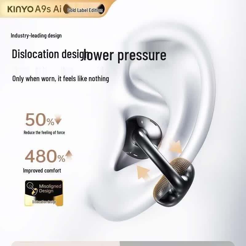 KINYO A9S Клипсовые Bluetooth-наушники с костной проводимостью и открытым дизайном