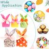 1Pc Silk Ribbon Originality Figure Easter Rabbit Ear Cartoon Candy Bag Floral Print Fabric