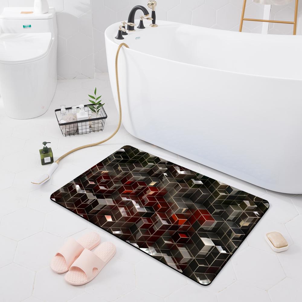 Absorbent Non-slip Mat Porch Door Mat Bathroom Toilet Floor Shower Room Bathtub Carpet Kitchen Rug