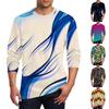 Men's T Shirt O-Neck Clothing Apparel Outdoor Long Sleeve Print Fashion Designer Vintage