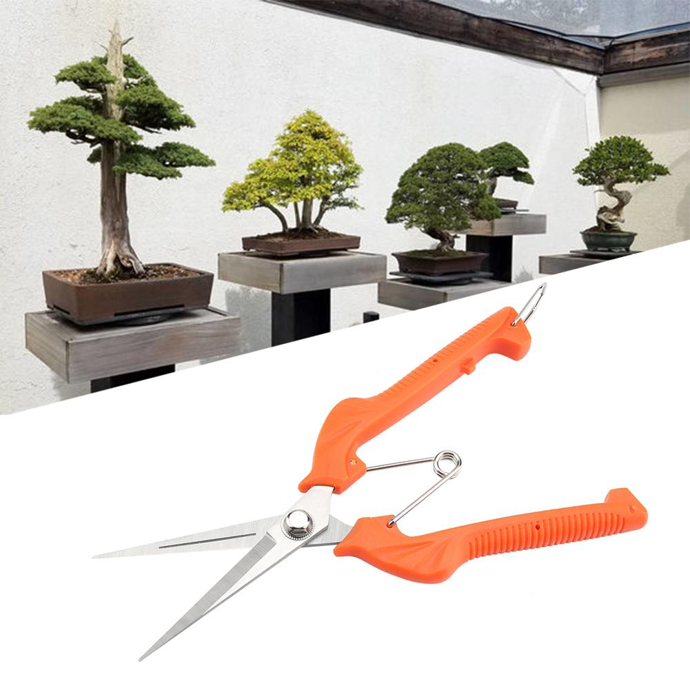 Orange Sturdy Fruit Tree Bonsai Gardening Pruning Shear Lengthened Garden Scissors