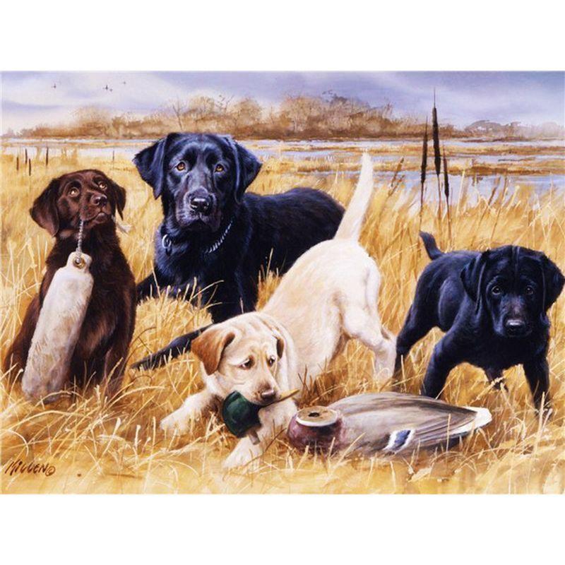 Diamond Frameless Art 5d Painting Kits Dog Diamond Embroidery Mosaic Animals Crafts Pictures For The Home Decor