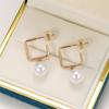BELLA BOX Simple Stylish Female Earrings With Simulated Pearl Temperament Sweet Ear Piercing Accessories For Women Fashion Jewelry