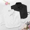 Guangzhou Wool Woolen Large Simple Black And White Collage Shirt Versatile False Collar