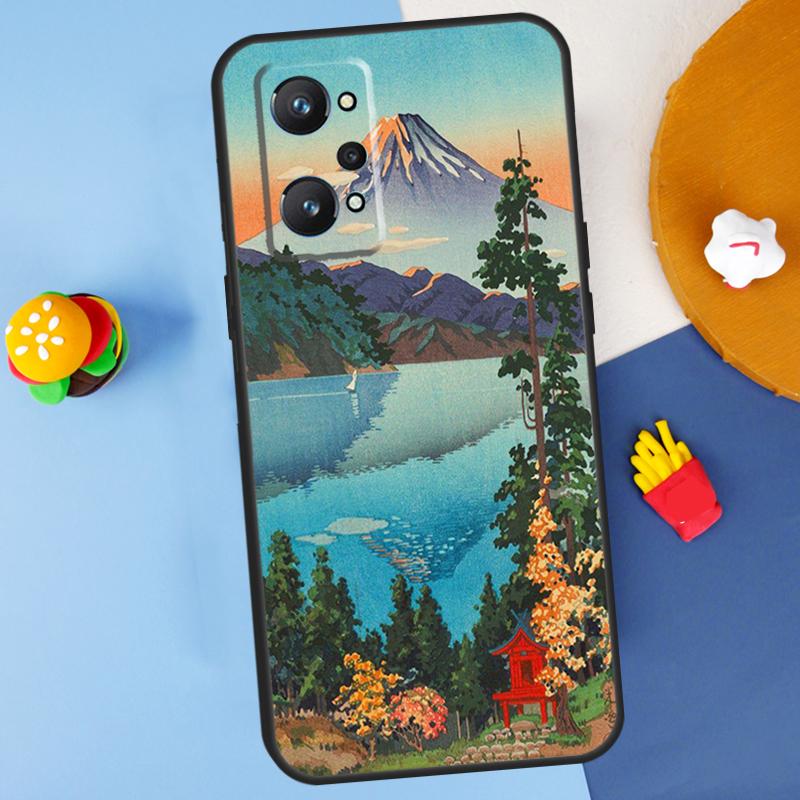 Японское искусство волн Для Realme GT7 Pro GT 6T 6 5 C67 C61 C55 C53 C51 C21Y C25S C75 10 11 12 13 14 Pro Plus Чехол